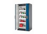 Sicherheitsschrank Typ 90 asecos Q-CLASSIC-90, Flügeltüren, Front Enzianblau, B 893 x T 615 x H 1953 mm
