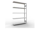 Schulte Lagertechnik Fachbodenregal-Stecksystem MULTIplus 250, Anbauregal, Längenriegel, 2000x1300x300 mm, 5 Böden, lichtgrau