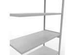 Schulte Lagertechnik Fachbodenregal-Stecksystem MULTIplus 250, Anbauregal, Längenriegel, 3000x1300x600 mm, 7 Böden, lichtgrau