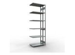 SCHULTE Lagertechnik Doppel-Anbauregal Stecksystem, MULTIPlus250, 3000x1000x(2x300) mm, 14 Böden, verzinkt