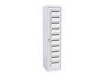 Postverteilerschrank, Höhe 1800 mm, lichtgrau RAL 7035