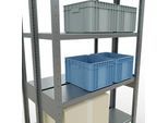 SCHULTE Lagertechnik - Stecks.Doppelgrundr. Typ 250 kg - 2500x1000x2x300 mm, 12 Böden