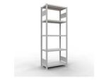 Schulte Lagertechnik Fachbodenregal-Stecksystem MULTIplus 250, Grundregal, Längenriegel, 2000x750x400 mm, 5 Böden, lichtgrau