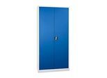 Stahlschrank, H 1950 x B 920 x T 420 mm, lichtgrau/enzianblau