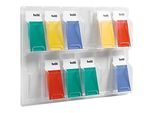 Wand-Prospekthalter, DIN lang, 12 Fächer