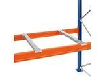 Schulte Lagertechnik Tiefenauflagen mit aufgestellter Lasche für Spanplatten, für Rahmentiefe 1100 mm, verzinkt, 2 Stück