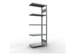 Schulte Lagertechnik Fachbodenregal-Stecksystem MULTIplus 250, Anbauregal, Längenriegel, 2000x750x400 mm, 5 Böden, verzinkt