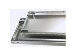 Schulte Lagertechnik Fachbodenregal-Stecksystem MULTIplus 250, Grundregal, Längenriegel, 2000x750x600 mm, 5 Böden, lichtgrau