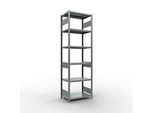 Schulte Lagertechnik Fachbodenregal-Stecksystem MULTIplus 250, Grundregal, Längenriegel, 2500x750x600 mm, 6 Böden, verzinkt