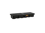 PE-Palettenauffangwanne CEMO 425/4e für 2 Europaletten längs, L 2420 x B 880 x H 390 mm, 425 l, für 4 x 200 l Fässer, PE-Gitterrost