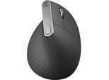 Maus Logitech MX Vertical, optisch, BT/Kabel, 6 Tasten, 4000 dpi, ergonomisch, graphitgrau