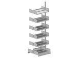 Variabo Freiarmregal, Anbaufeld, doppelseitig, 250 mm Fachtiefe, 750 x 2500 mm