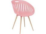 Outdoor-Stuhl Topstar T2023, 2 Stück, ergonomische Kunststoffschale, Füsse ein- und ausdrehbar, rose