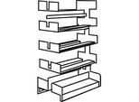 Variabo Freiarmregal, Anbaufeld, doppelseitig, 250 mm Fachtiefe, 1000 x 2000 mm