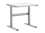 Treston TED Arbeitstisch M750, B 900 x T 800 mm, elektrisch höhenverstellbar, T-Fuss, lichtgrau RAL 7035