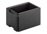 EPP-Isolierbox für Isolierbehälter, 12 l, mit Griffleiste, stapelbar, L 370 x B 270 x H 232 mm, schwarz