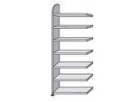 Büroregal Dante®, Regalfeld, H 2600 x B 800 mm, ohne Rückwand, lichtgrau
