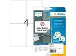 Herma Etiketten Nr. 5082, 105 x 148 mm, ablösbar, selbstklebend, Papier, weiss, 100 Stück