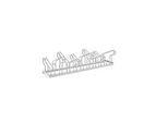 Bügelparker WSM, 2-seitig, für Reifen bis B 55 mm, B 1750 x T 3200 x H 415 mm, Stahl feuerverzinkt, 10 Einstellplätze, montiert