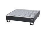Auffangwanne Schäfer Shop Pure 4/200, mit verzinktem Gitterrost, L 1200 x B 1200 x H 290 mm, unterfahrbar, Stahl, anthrazit RAL 7016