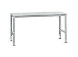 Manuflex Grundtisch UNIVERSAL Standard, Tischplatte Melamin, 1750x800, alusilber