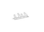 Bügelparker WSM, 1-seitig, für Reifen bis B 55 mm, B 1400 x T 1850 x H 415 mm, Stahl feuerverzinkt, 4 Einstellplätze, montiert