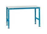 Manuflex Grundtisch UNIVERSAL Standard, Tischplatte Melamin, 1500x800, lichtblau