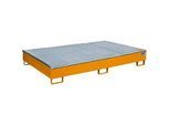 Bauer Regalwanne RW-GR 2200-2 PE, mit PE-Einsatz, mit Gitterrost, L 2165 x B 1315 x H 510 mm, gelborange RAL 2000
