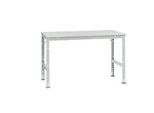 Manuflex Arbeitstisch UNIVERSAL Standard, 1500 x 1000 mm, Melamin lichtgrau, lichtgrau
