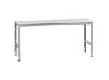 Manuflex Grundtisch UNIVERSAL Standard, Tischplatte Kunststoff, 2000x800, alusilber