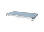 Bauer Regalwanne RW-GR 2700-1 PE, mit PE-Einsatz und Gitterrost, L 2665 x B 1315 x H 210 mm, feuerverzinkt