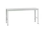 Manuflex Grundtisch UNIVERSAL Standard, Tischplatte Melamin, 2000x800, lichtgrau
