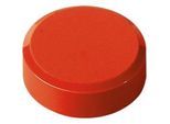 Rundmagnete MAUL, Kunststoff & Metall, Feinstruktur, Haftkraft 600 g, ø 29 x 11 mm, rot, 20 Stück