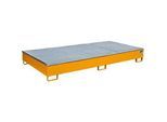 Bauer Regalwanne RW-GR 2700-2 PE, mit PE-Einsatz, mit Gitterrost, L 2665 x B 1315 x H 305 mm, gelborange RAL 2000