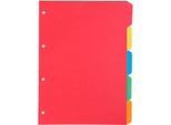 Kartonregister Schäfer Shop Select, 1er Pack, 4-fach Lochung, 160 g/qm Recyclingkarton, 5-teilig