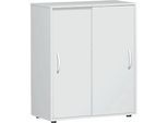 Schiebetürenschrank Alicante, 3 Ordnerhöhen, B 800 x T 400 x H 1104 mm, lichtgrau