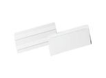 Etikettentasche Durable Hard Cover, B 150 x H 67 mm, selbstklebend, mit Permanent-Klebestreifen, rückstandsfrei ablösbar, PET Hartfolie, transparent