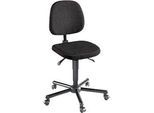 XXL-Arbeitsdrehstuhl meychair Workster Pro W19-11375, mit Rollen, höhenverstellbar, bis 250 kg, Stoff, desinfektionsmittelbeständig, schwarz