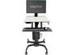 Steh-Sitz-Arbeitsplatz Ergotron WorkFit-C 24-216-085, Monitor bis bis 30", bis 12,7 kg, höhenverstellbar, Tastatur- und Mausablage, VESA, schwarz-grau