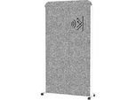 Mobiles MAUL Stellwandsystem MAULcocoon Akustik, B 1000 x H 1800 mm, dunkelgraue Oberfläche, weiss