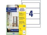 Avery® Zweckform Ordner-Etiketten LR4761, für breite Ordner (kurz), druckergeeignet, Recycling-Papier, rechteckig, naturweiss, 40 Stück auf 10 Blatt