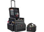 Reinigungswagen Rubbermaid® Quick Cart Gross, 60 l, Aussentaschen, Reissverschlusstasche & Innenfächer, Teleskopgriff, wasser-/ölresistent, Teflon®