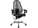 Topstar Bürostuhl SITNESS 15, Permanentkontakt, mit Armlehnen, Netzrücken, Fitness-Orthositz, schwarz