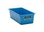 Rechteckbehälter Standard, blau, 200 l flach