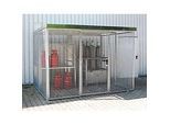 Gasflaschen-Container für 104 Flaschen, mit Dach