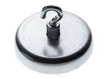 Kraftmagnet mit Haken, Ø 36 mm, Haftkraft ca. 10 kg, verzinkt, 5 Stück