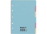 Register Biella, für DIN A5, 6-teilig, blanko, L 230 x B 175 x H 3 mm, Karton, farbig