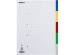 Register Biella, für DIN A4, 5-teilig, blanko, mit Indexblatt, L 320 x B 250 x H 1,2 mm, Polypropylen, farbig