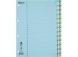 Register Biella, für DIN A4, numerisch 1-52, 2-Reihen, L 315 x B 245 x H 14 mm, Karton, farbig