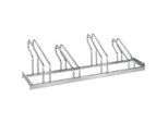Bügelparker, 1-seitig, für Reifen bis B 55 mm, B 1400 x T 1850 x H 500 mm, Stahl feuerverzinkt, 4 Einstellplätze, montiert
